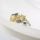 thumbnail image 5 of Anillo de moda en inglés de Europa y Estados Unidos Anillo femenino de margaritas de dos colores con diamantes, 5 of 5
