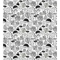 thumbnail image 3 of Hedgehog Duvet Cover Set Queen Size, Ecological Nature Elements Woodland Pattern Black and White Doodle Composition, Decorative 3 Piece Bedding Set with 2 Pillow Shams, Black White, by Ambesonne, 3 of 3