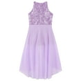thumbnail image 5 of TiaoBug Kids Girls Junior Bridesmaid Dress Long Overlay Skirt Jumpsuit Lavender 6, 5 of 6