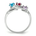 thumbnail image 3 of Sterling Silver Rhodium-plated Family Jewelry Mounting QXMR4/3SSM-5, 3 of 7