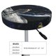 thumbnail image 4 of Balery Astronaut Standing In The Moon Fundas de asiento para taburete de bar redondo de tela de terciopelo ajustables que protegen de arañazos y manchas para sillas de 14 a 17 pulgadas.-14 inch, 4 of 7