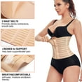 thumbnail image 4 of Eleady Postpartum Waist Trainer Maternity Belly Band Wrap for Pregnancy C Section Recovery Support Belt Tummy Control Body Shaper Girdle for Women(Beige XX-Large), 4 of 7
