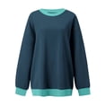 thumbnail image 3 of ameIAEA Womens Sweatshirts Long Sleeve Crewneck Pullover Tops Color Block Loose Fall Shirts, 3 of 4