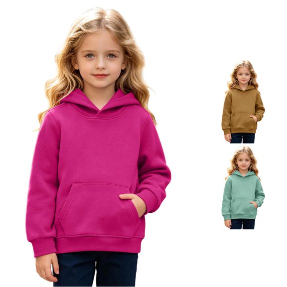 Hoodies Boys and Girls Pink Hoodies Long Sleeve Casual Basic Pullover Sweatshirt Hoodie Winter Little Boy Clothes 12-13 Years
