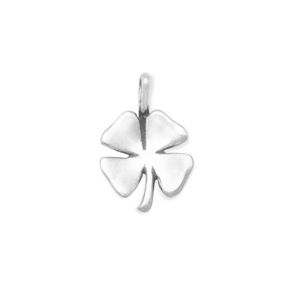 925 Sterling Silver 4 Leaf Clover Charm Pendant Necklace Measures 13x11mm Jewelry Gifts for Women