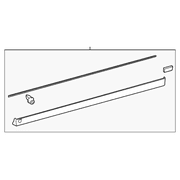 Genuine OE Toyota Rocker Molding - 76902-52110-D0