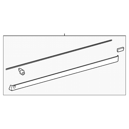 Genuine OE Toyota Rocker Molding - 76902-52110-D0