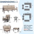 thumbnail image 5 of ALAULM Aluminum Patio Furniture Set with 2 Swivel Chairs L-Shaped Sofa Set 13-seat Metal Outdoor Furniture Patio Conversation Set w/5.1" Cushions for Patio, Backyard, Poolside-Sand, 5 of 7