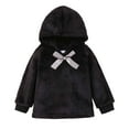 thumbnail image 2 of Lilgiuy Autumn Winter Infant Toddler Baby Boys Girls Long-sleeved Thickened Warm Flannel Hooded Sweater， Black ,3-4 Years Winter Fashion 2022, 2 of 5