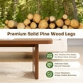 thumbnail image 4 of Modern Farmhouse Coffee Table with Solid Pine Legs, 47 "Wooden Center Table for Living Room, Rectangle Rustic Table with Large Storage Space, Multi-Functional Cocktail Tea Furniture (Walnut), 4 of 18