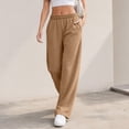 thumbnail image 6 of Women's Wide Leg Sweatpants High Waisted Baggy Lounge Pants with Pockets Soft Oversized Joggers, M, 6 of 7