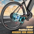 thumbnail image 3 of Elifine 500W Electric Bike for Adults, 27.5" Electric Mountain Bicycle, 48V 10.4Ah Battery UL2849, 19.8mph Aluminum Alloy Commuter Ebike, Lockable Suspension Fork, Shimano 21-Speed Red, 3 of 9