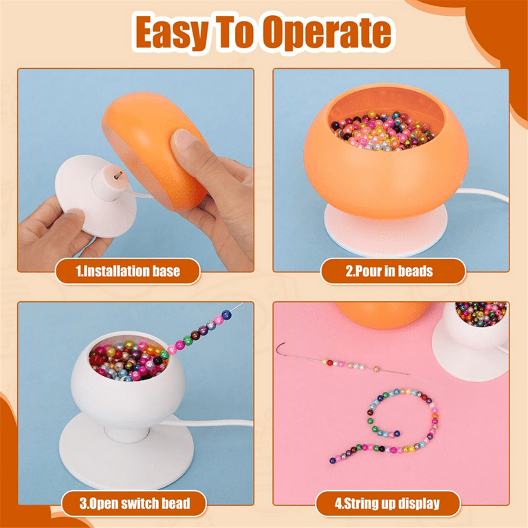 Clay Bead Spinner Kit with 3600 PCS Clay Beads, Electric Bead Spinner for  Jewelry Making with 220 PCS Beading Pendants and Replacement Needle for