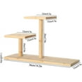 thumbnail image 2 of Soporte para plantas suculentas para escritorio, regalo para amantes de las plantas, estante decorativo de bambú de 3 niveles, que ahorra espacio, estructura fuerte y resistente para uso en, 2 of 5