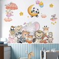 thumbnail image 2 of Un conjunto de pegatinas de pared de animales, pegatinas de pared para decoración de pared, pegatinas de pared de elefante, león, oso panda, cebra, tigre, koala, para baño, sala de estar, cocina, 2 of 5