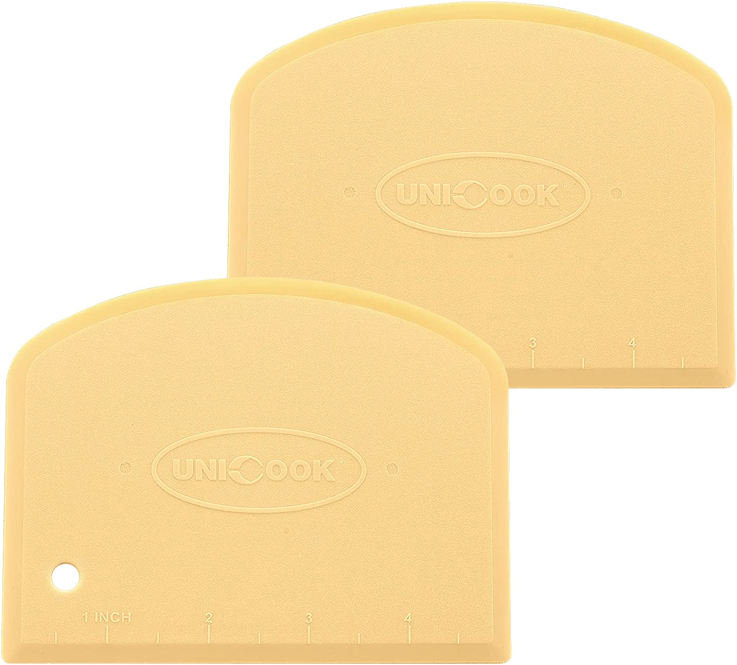 Dough Scraper, Flexible Bowl Scraper, Cutter with Measuring Scale