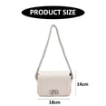 thumbnail image 2 of Bolso rómbico para las axilas, bolso de hombro, bolso cuadrado pequeño de un solo hombro de cuero artificial a la moda, 2 of 5