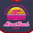 thumbnail image 4 of Inktastic Summer Enjoy the Sunshine Miami Beach Florida in Pink Boys or Girls Baby Bib, 4 of 4