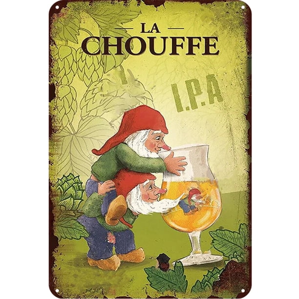 Hojalata Rectangular Wdftyju 20*30cm Plano Serie Pintura y Caligrafía La Chouffe