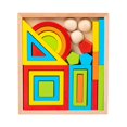thumbnail image 1 of Bloques de construcción de anidación de Jugue aprendizaje Bloques de construcción de geometría colorida de pequeña CUTICAT Bloques de construcción de arcoíris, 1 of 8