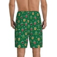 thumbnail image 3 of Kdxio Milk Tea Print Mens Sleep Shorts Bottoms Soft Comfy Pajama Wear Pants with Drawstring Pockets, 3 of 7