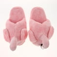 thumbnail image 5 of QccHieUs Flamingo Soft Plush Warm Slippers Home Indoor Shoes Gifts Half Slippers Pink Pink 3, 5 of 9