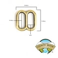 thumbnail image 3 of Country Brook Design® 5/8 Inch Brushed Brass Metal Round Wide-Mouth Triglide Slides, 50 Pack, 3 of 6
