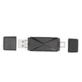 thumbnail image 5 of 3-in-1 USB storage card reader USB C USB 3.0 MICRO USB Portable storage card Memory card reader with 3 connectors Black, 5 of 5