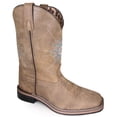 thumbnail image 1 of Bota vaquera de cuero envejecido con cera marrón Sunburst para mujer - Talla EE. UU.: 6 Smoky Mountain Boots 6027-6M, 1 of 1
