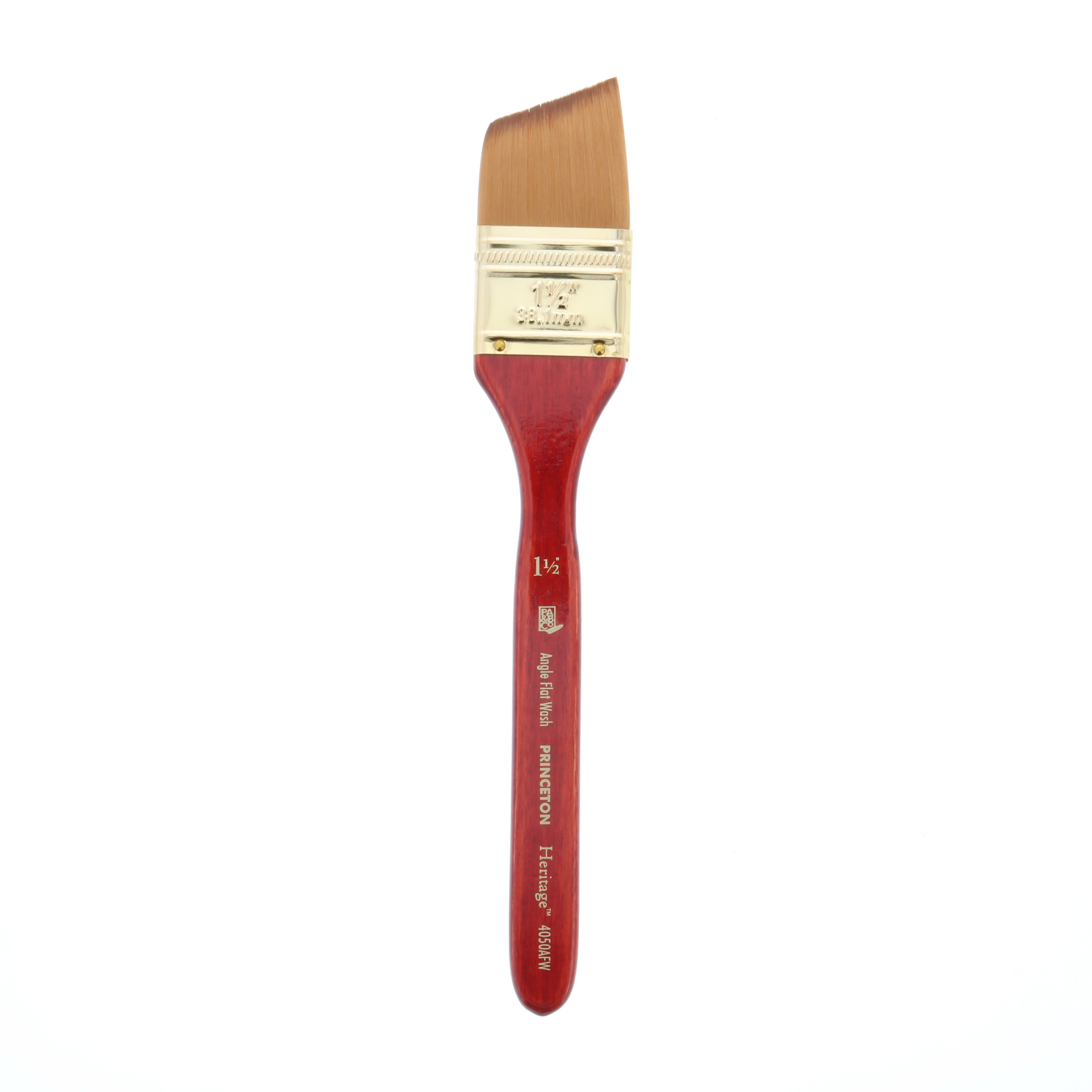 Princeton Brush Heritage Synthetic Sable Watercolor & Acrylic Brush, Angular Flat Wash, 1-1/2'
