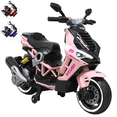 thumbnail image 1 of Motocicleta Eléctrica Montable para Niños Luces LED Bluetooth Llantas de Equilibrio Batería 12V Diseño Sport - Rosa, 1 of 7