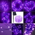 thumbnail image 2 of LNGOOR Solar Fairy Lights, 200 LED Outdoor Solar String Lights Garden Copper Wire Decorative Lights 66Ft Waterproof Indoor Outdoor Lighting for Garden,Yard, Christmas(Purple), 2 of 6