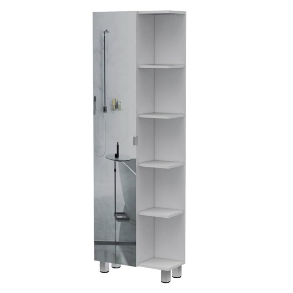 TUHOME Pamplona Microwave Tall Cabinet - Multi-Color -Engineered Wood