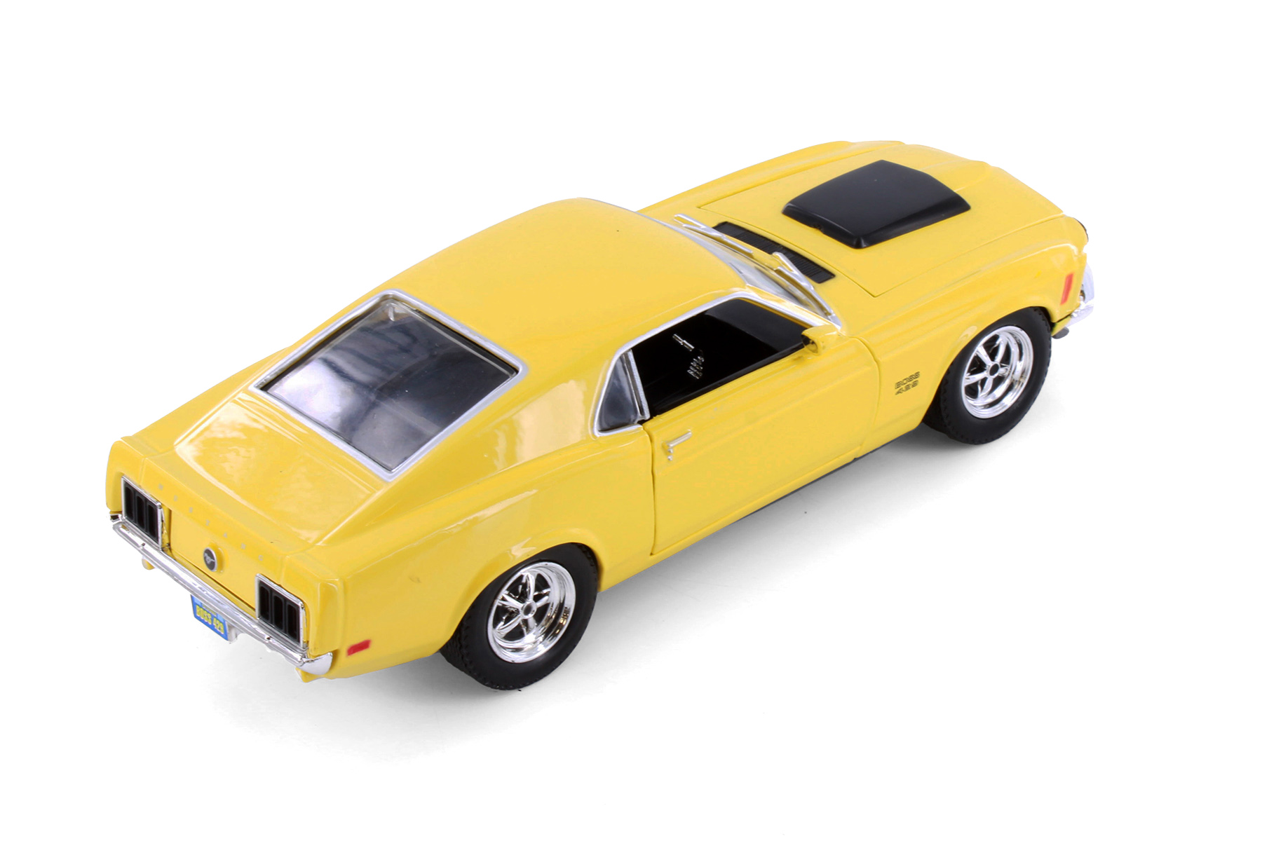 1970 Ford Mustang Boss 429 Hardtop, Yellow - Showcasts 77303YL - 1/24 Scale Diecast Model Car