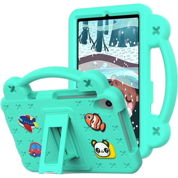 Kid Friendly Case Compatible for Walmart Onn 8 Inch Gen 4 2024 (Model:100135923) TCL Tab 8 LE 2023 (9137w)(9132x)(9138s) Shockproof Ultra Light Weight Convertible Handle Stand Cover (Green)