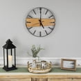 thumbnail image 2 of Northlight Rustic Metal Frame Wall Clock -15.75" - Black, 2 of 7