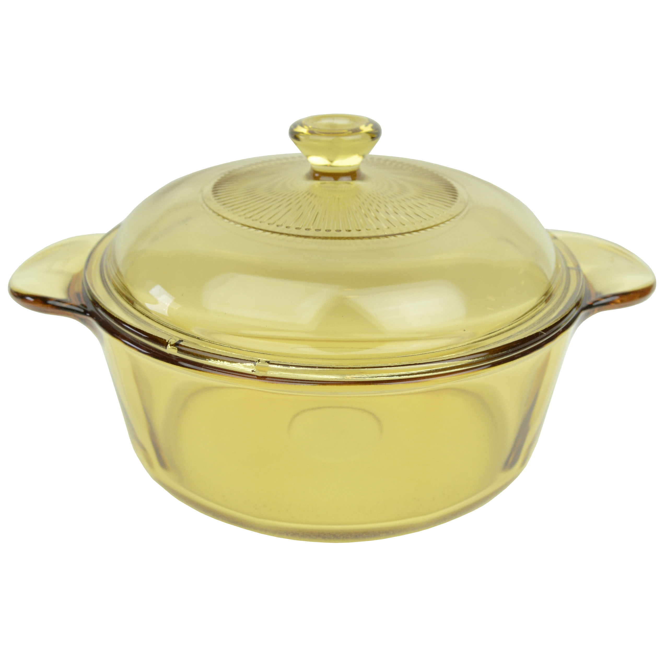 Visions VM1.25 1.25L Amber Glass Casserole/Dutch Oven Dish with Visions