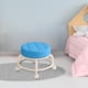 thumbnail image 1 of Taburete con ruedas para pedicura, cómodo, redondo, resistente, fácil de mover, silla giratoria, Mini taburete móvil para barbería, salón de oficina Azul oscuro Macarena Asiento rodante bajo, 1 of 8