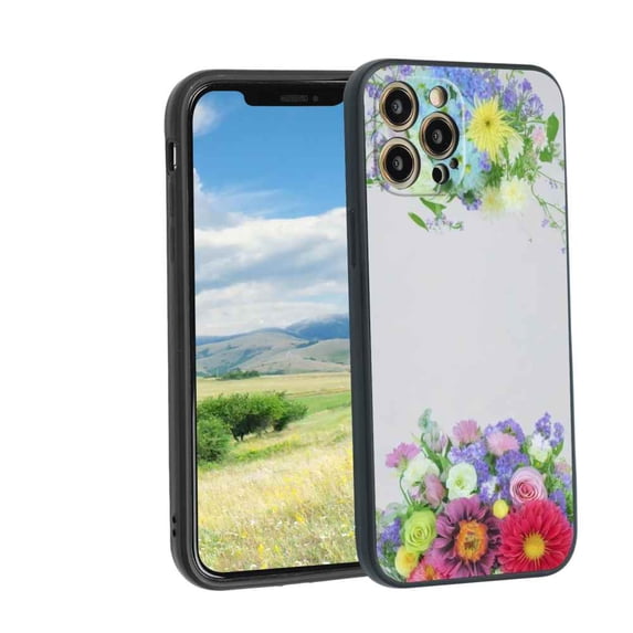 Compatible with iPhone 12 Pro Max Phone Case, Flowers-13 Case Men Women, Flexible Silicone Shockproof Case for iPhone 12 Pro Max
