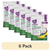 (6 pack) Parent’s Choice Organic Stage 3 Toddler Snacks, Coconut, Blueberry, and Banana Fruit Bites, 1 oz