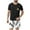 A-Black, variant on GERsome Mens Pajama Sets Short Sleeve Crewneck Tops and Shorts 2 Piece Lounge Sets Summer Soft Lightweight Nightwear M-3XL