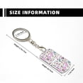 thumbnail image 3 of Uemuo Summer with Flamingo Pattern Rectangular Metal Keychain - Durable, Stylish, and Personalized Key Ring for Men and Women,Engraved Keychain,Gift Slim Sturdy Keychain, 3 of 7