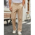 thumbnail image 2 of COOFANDY Mens Casual Pants Cotton Classic Fit Stretch Chino Pant Khaki Lightweight Work Dress Slacks, 2 of 6