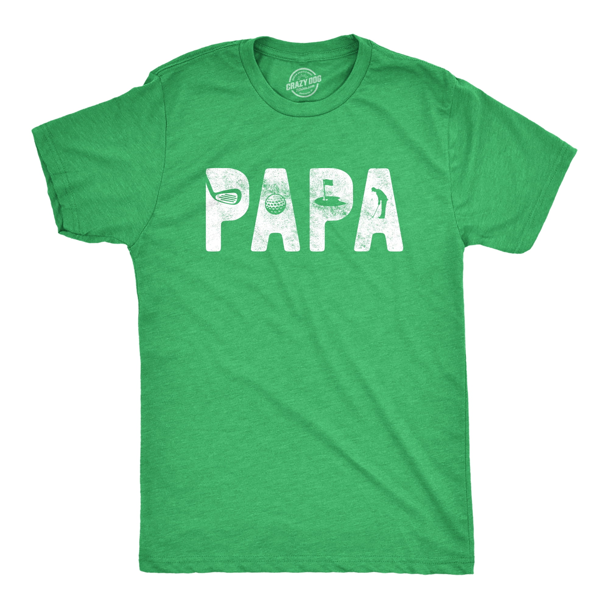Mens Papa Golf Tshirt Funny Fathers Day 