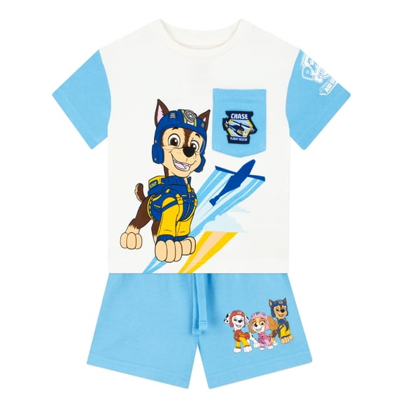 PAW Patrol Boys Chase T-Shirt And Shorts Set Blue 2T-8