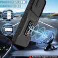thumbnail image 6 of for Samsung Galaxy A35 5G Case with Slide Camera Cover & Screen Protector (2 PCS), A35 Case Build in 360° Rotating Ring Kickstand, Military Grade Protective Case for Galaxy A35 Phone Cases, Black, 6 of 14