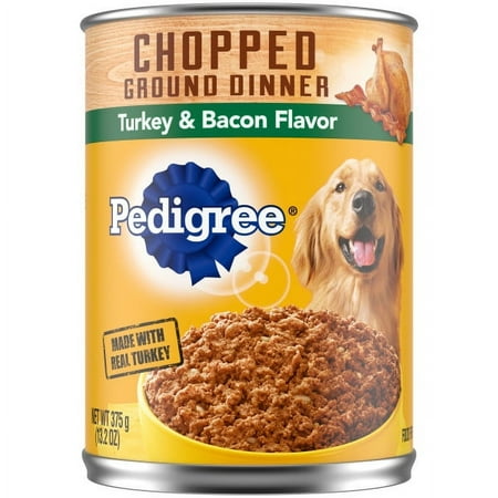 UPC: 0023100113456 | PEDIGREE Turkey & Bacon Flavor Chopped Ground Dinner Wet Dog Food for Adult Dogs 13.2 oz Cans (12 Pack)
