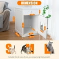 thumbnail image 2 of ZephyPaws Cat Cupboard,Cat Litter Cabinet,Indoor Cat House Side Table,Litter Box Enclosure,Pet Crate Nightstand,Cat Litter Box Furniture Look Bathroom,Hides Your Cat’s Litter Box,White, 2 of 7