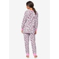 thumbnail image 2 of Dreams & Co. Plus Size Thermal Henley Pajama Set, 2 of 6