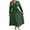 *Green, variant on ClodeEU Women's Polka Dot V Neck Long Sleeve Wrap Waist Midi Dress,Elegant Casual Swing Dress Green,Women's Plus L